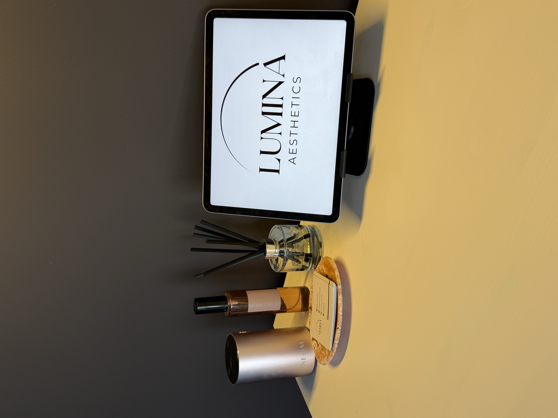 Reception and welcome area at Lumina Aesthetics, Limerick